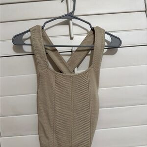 Abercrombie tan knit tank